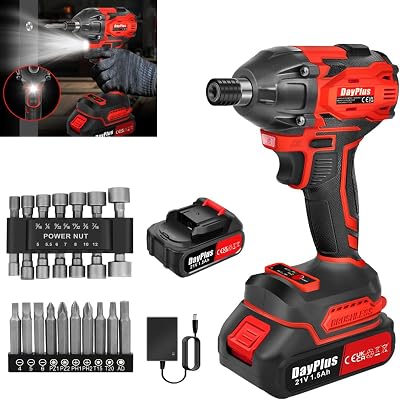 Qimu 21V Cordless Impact Wrench 1/2 Inch 450N.m Brushless with 1.5Ah Battery 14