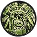 SpaceAuto Bundle 2 Pieces Death Skull War Chief USA Indian Army Military Tactical Morale Desert Badge Hook & Loop Embroidery Patch 3.5