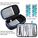 Parateck Oxford Fabric Medical Travel Cooler Bag Insulin Cooling Case with 2 Ice Packs for Diabetics Medication Cool (Black)