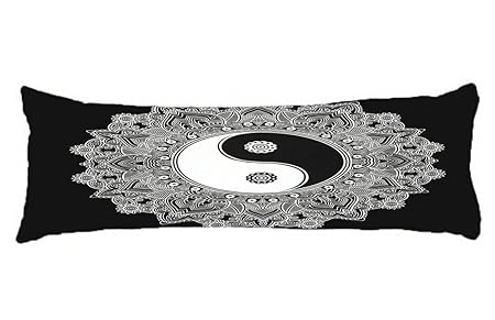 De Liang Pillow Case Body Pillowcase Cotton Ying Yang Mandala Diy