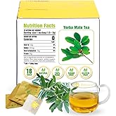 Soilmount - Yerba Mate Tea - Pure Herbal Tea - Natural, Organic, Non-GMO, Clean Ingredients, Caffeine Free (18 Tea Bags, Box 1)