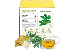 Soilmount Organic Yerba Mate Tea | Loose Leaf Green Tea | Caffeine-Free | 18 Bleach-Free Tea Bags