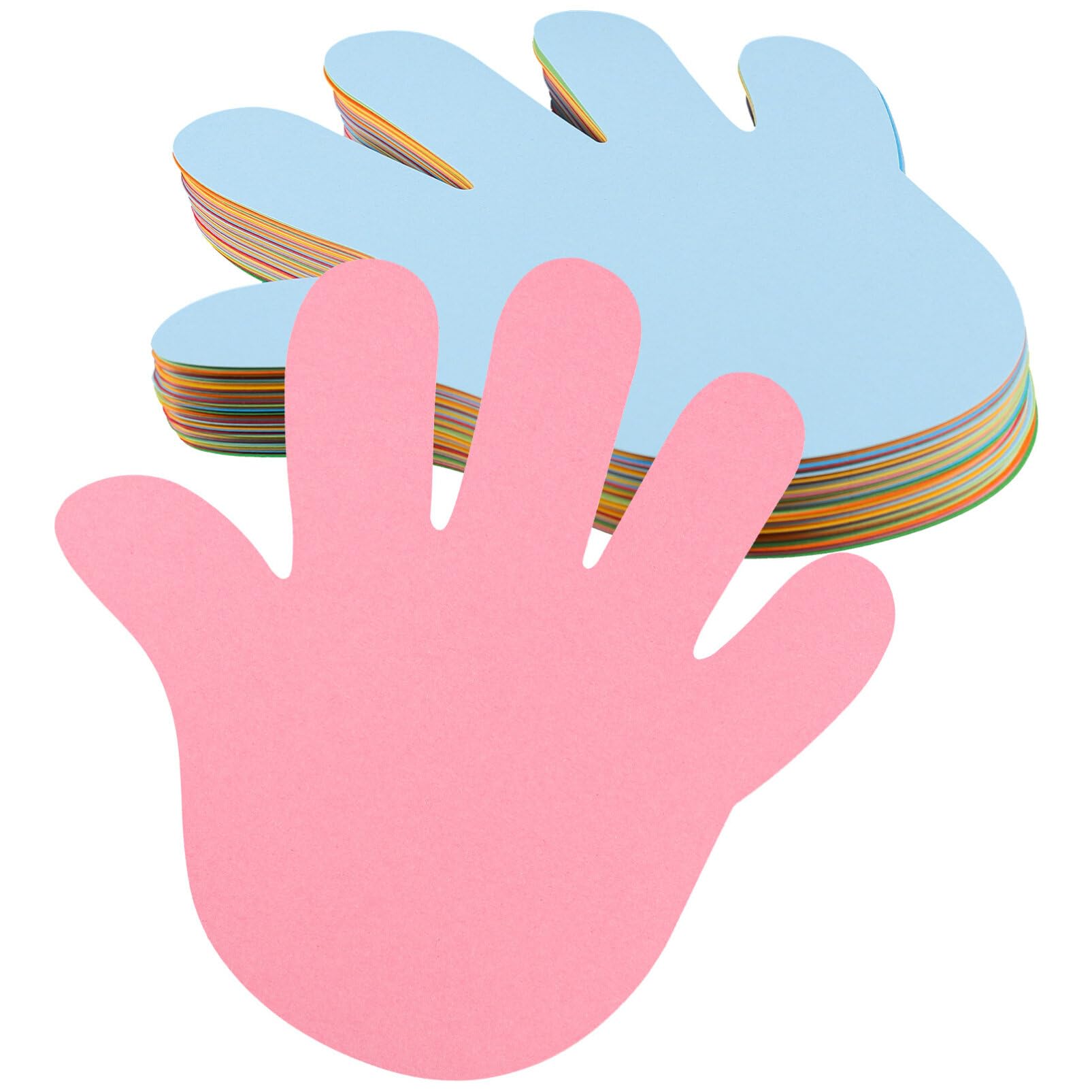 Operitacx Handprint Cutouts 72 Pcs Blank Hand Shape Die Cuts 5.8 Inch Paper Shapes for Classroom Office Wall Decoration Diy Craft Projects