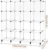 HOMIDEC 16 Cube Storage Bookcase Shelving Unit White Modular DIY Organizer view 6