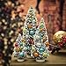 Creative Co. Whimsy Tabletop Bottle Brush Christmas Trees with Colorful Ornaments, Set of 3