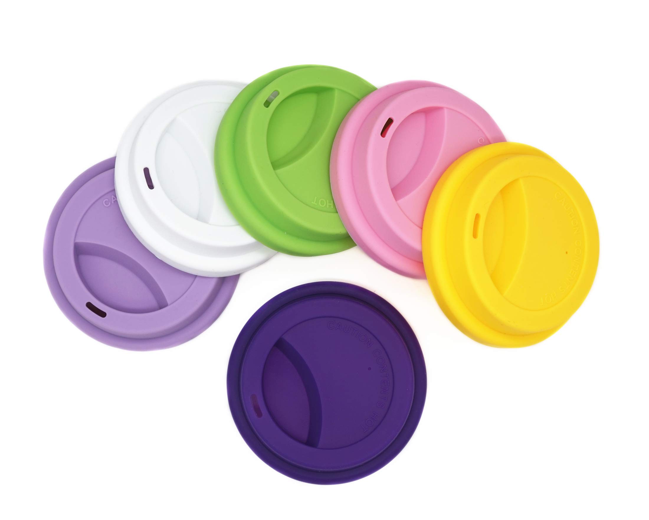 Pack of 6 Reusable Leak Proof Silicone Lids Assorted Colours