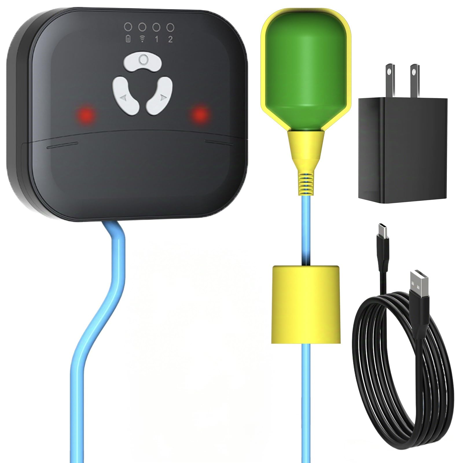Photo 1 of Water Level Alarm, Sump Pump Alarm, Water Level Sensor Detector, 90dB Siren, LED Strobe, IP44 Waterproof, Easy-Install, Protect Home from Water Damage (Non-Wi-Fi)