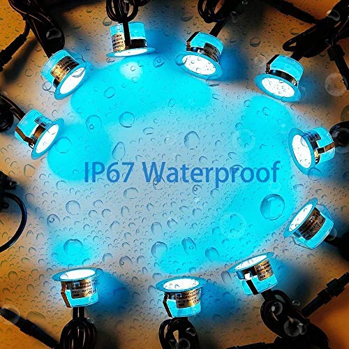 10er RGB LED Bodeneinbauleuchten Aussen WIFI DC12V Ø45mm IP67 Wasserdicht Einbauspots LED Terrasse Einbaustrahler… – Bild 6