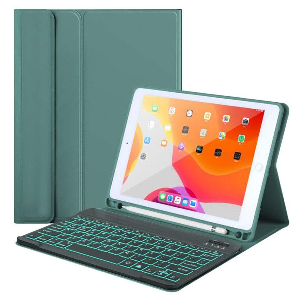 Fanousy 2021 iPad 9th Generation Case with Keyboard, 10.2 iPad Keyboard Case for 8th/7th Gen iPad iPad Case with Keyboard 7 Colors Backlight, Magnetically Detachable Wireless iPad Keyboard 2020/2019