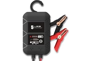 BYGD 5A Smart Car Battery Charger, 6v 12V Automotive Charger, Deep Cycle Charger, Float Charger, Automatic Repair Battery Desulfator, Trickle Battery Maintainer