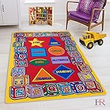 HR 7FT.4IN X 10FT.4IN ABC SHAPES KIDS EDUCATIONAL NON-SLIP RUG(8FTX11FT). PLEASE CHECK ALL THE PICTURES