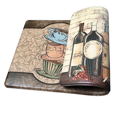Art3d Premium Reversible Memory Foam Kitchen Mat AntiFatigue Chef Mat
