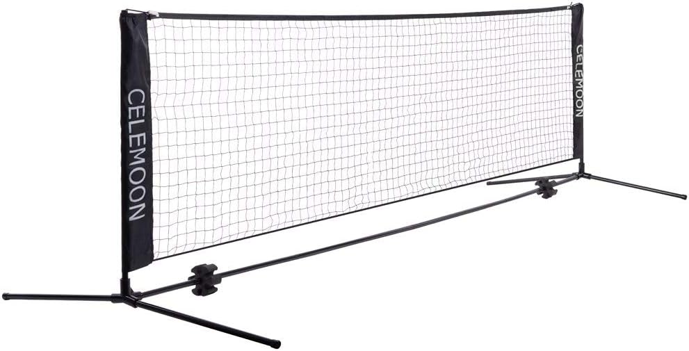 CeleMoon Portable Foldable Tennis Net Set for Tennis, Pickleball, Kids Soccer, Volleyball - Easy & Quick Setup Assembly Nylon Sports Net with Poles for Indoor Outdoor Backyard, Court, Beach, Driveway : Sports & Outdoors