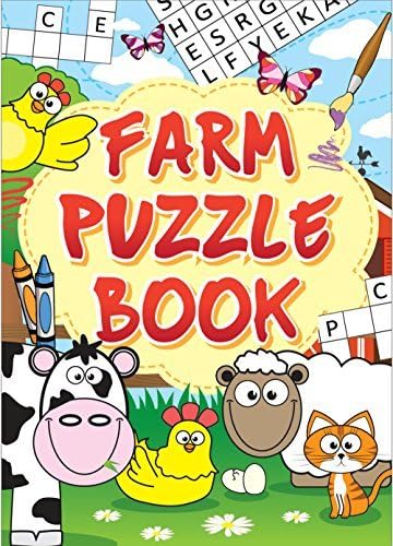 12 Mini Farm Colouring Puzzle Books A6 - Girls Party Bag Fillers by Puzzle Book