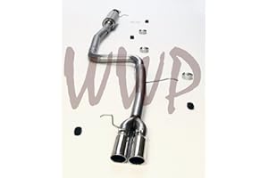 MVP AUTO PARTS Performance Stainless Steel SS SS409 3" Cat Back CatBack Exhaust Muffler Kit System Polished Tips Compatible With 2014-2017 Ford Fiesta ST 1.6L EcoBoost Turbocharged