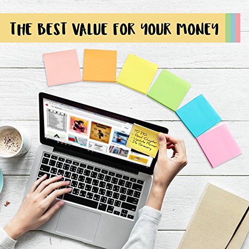 15-Pack Candy Color Super Sticky Notes for Home & Office, 80 Leaves/pad Sticky Notes, Stickies for Memos, 0.7cm Thick Office Notepads, 7.5 x 7.7cm Self Stick Notes, Colorful Sticky Notes for School - Thumbnail 4