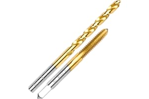 RURITKIT M5x0.8 Tap and 4.2mm Drill Bit Kit, M2 HSS Metric Drill and Tap Set, Combination of Drill and Tap Kit for Metal