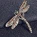 New Charming Jewelry Women's Vintage Noble Dragonfly Crystal Scarf Pin Brooches