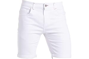 westAce Mens Stretch Denim Chino Shorts Casual Flat Front Slim Fit Super Spandex Jeans Half Pant