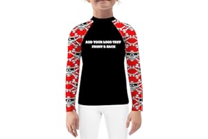 DEHAHA Custom Print Front & Back Long Sleeve Rash Guard - Competition No Gi Jiu Jitsu Base Layer