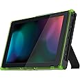 eXtremeRate Clear Green DIY Housing Shell for Nintendo Switch Console, Replacement Faceplate Front Frame for Nintendo Switch Console w/Volume Up Down Power Buttons - Console NOT Included