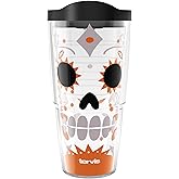 Tervis Super Sugar Skull Halloween Made in USA Double Walled Insulated Tumbler Travel Cup Keeps Drinks Cold & Hot, 24oz, Classic