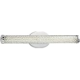 GEORGE KOVACS P1192-077-L Diamonds LED Vanity Bath Light, 1-Light, 23 Total Watts, 5-in H x 24-in W, Chrome