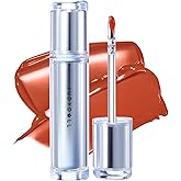 JUDYDOLL Ice Watery Lip Gloss, Moisturizing Liquid Lipstick with Hyaluronic Acid & Collagen, Non-sticky, No transfer Long-lasting Mirror Lip Glazes with Patented Iron Applicator (#05 Fresh Apricot)