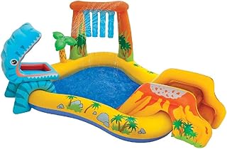 Intex 57444NP - Aufblasbares Wasserspielcenter Dinosaurier, 98 x 75 x 43 Zoll