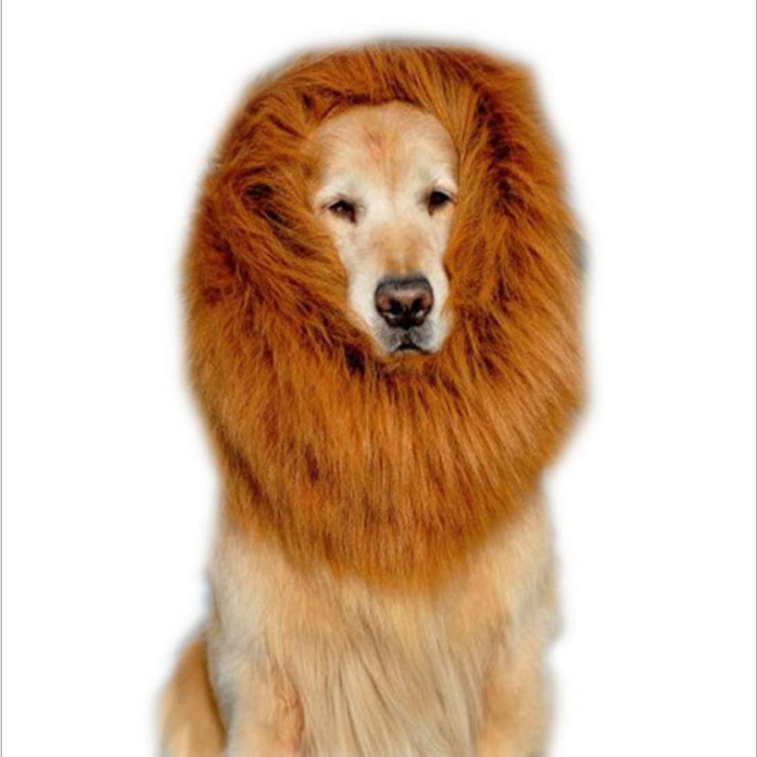 Amazon Com Andux Land Dog Costume Wig Lion Mane For Big Dog Cw Jf 01 Pet Supplies