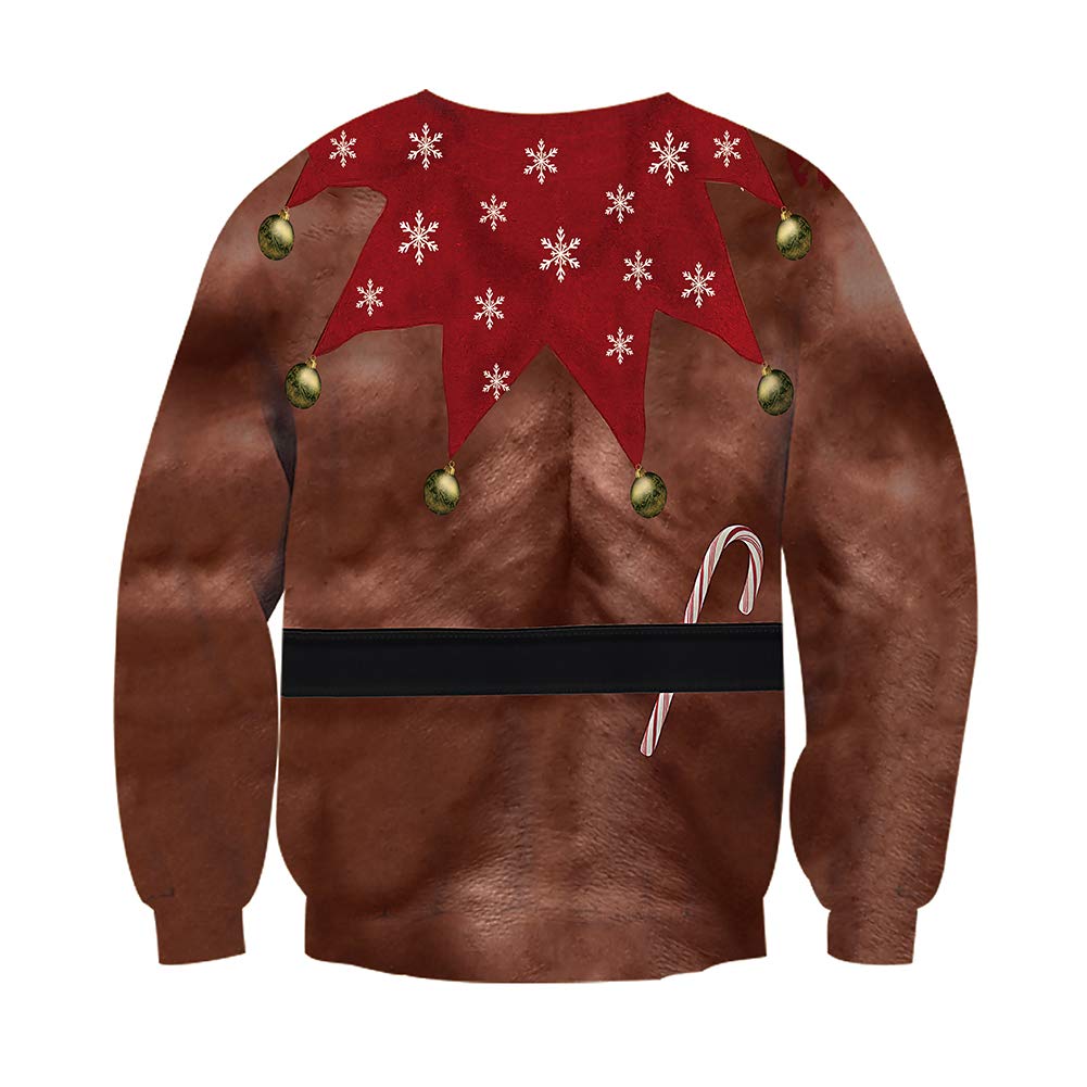 RAISEVERN Neuheit Carambola Herren Brusthaar Gedruckt Pullover Personalisierte Jumper für Jugendliche Mädchen Jungen Erwachsene Singen/Tanzen/Spielen