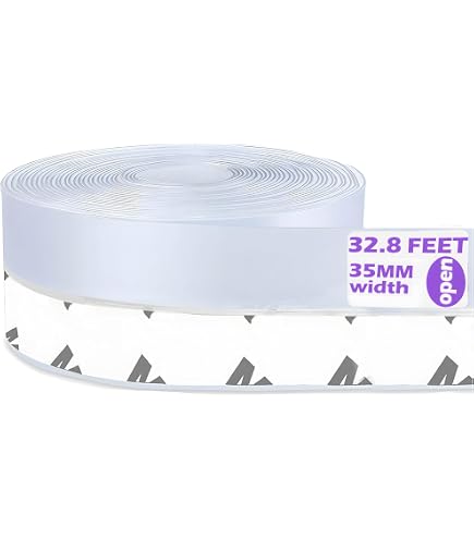 1.38 Inch Wide Silicone Rubber Sealing Strip - Self-Adhesive Weather Proofing Tape 16.4ft