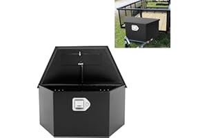 COOLBAG Trailer Tongue Tool Box, Steel Storage Truck Tool Box,26.6 x 13.6 x 11.9 Tool Chest Organizer w/Lock and Keys For Pickup,Truck Bed, RV, Trailer,Heavy Duty Waterproof Black box