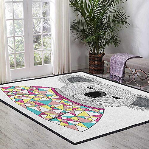 Koala Fashionable And Affordable Rugs Hipster Koala With Colorful