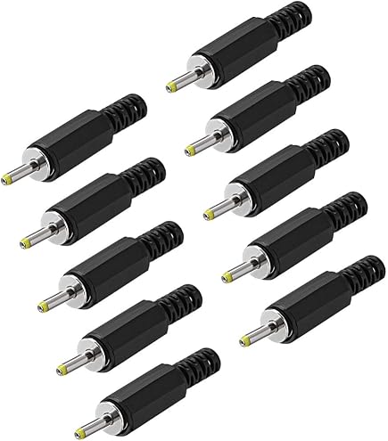 DC Male 2.5mm X 0.7mm Soldering Connector With Kink Protection - Laptop Power Supply Plug