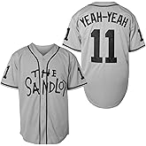 The Sandlot Benny 'The Jet' Rodriguez Michael Squints Alan Yeah-Yeah Bel Air 3D Print Fashion Movie Baseball Jerseys (11 Yeah-Yeah Grey, X-Large)