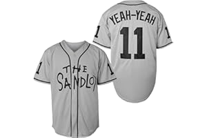The Sandlot Benny 'The Jet' Rodriguez Michael Squints Alan Yeah-Yeah Bel Air 3D Print Fashion Movie Baseball Jerseys, grey, L