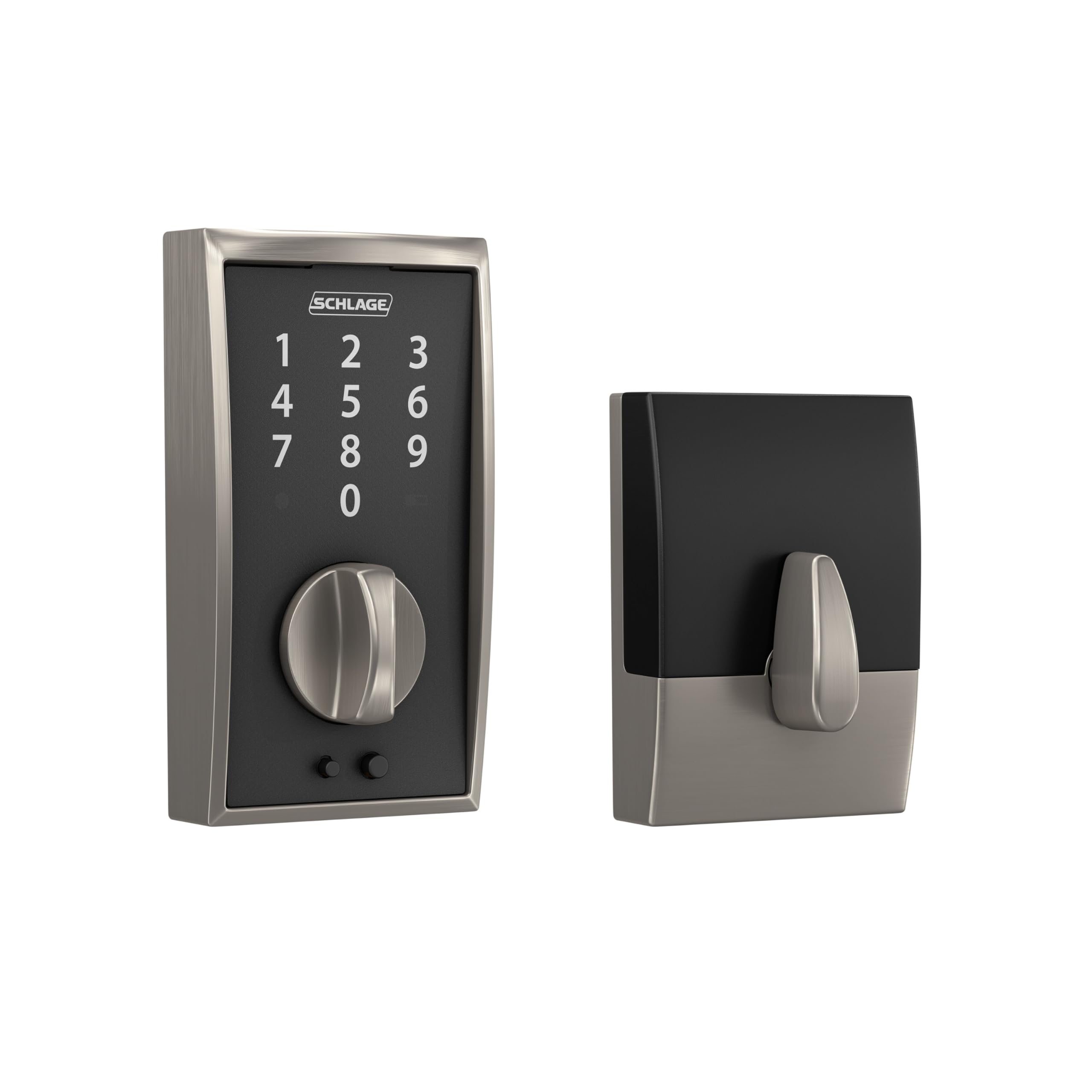 Photo 1 of Schlage BE375 CEN 619 Touch Century Deadbolt, Electronic Keyless Entry Lock, Satin Nickel