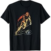 Vintage Soccer Player Sketch Football Pitch T-Shirt