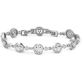 TANTIUE Tennis Bracelet for Women 14K Gold Plated Cubic Zirconia Bracelet,Classic Crystal Tennis Bracelet, Rhinestone Delicate Bracelet Gift for Her