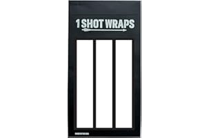1 SHOT WRAPS Arrow Wraps for Carbon Shafts - Glossy, Bright Colors- Pack of 15- Various Lengths and Widths.