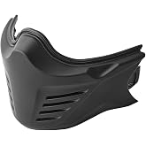 ILM Open Face Motorcycle 3/4 Half Helmet for Moped ATV Cruiser Scooter DOT (Black Chin Guard, Chin Guard)