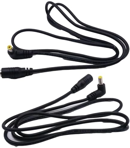Lot De 2 Câbles DC Power 4.0x1.7mm 3A - Connecteur Barillet Mâle Pigtail 30cm - Marque Uxcell