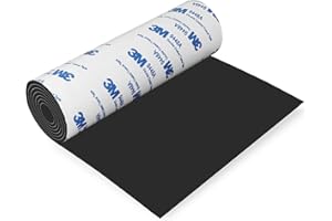 VOCOMO Non Slip Furniture Pads, 5" x 40" Rubber Furniture Pads Anti Skid Pads Non Slip Self Adhesive Cuttable Rubber Tape Strip Roll for Protecting Hardwood Floors Chair Wall Protector - Black