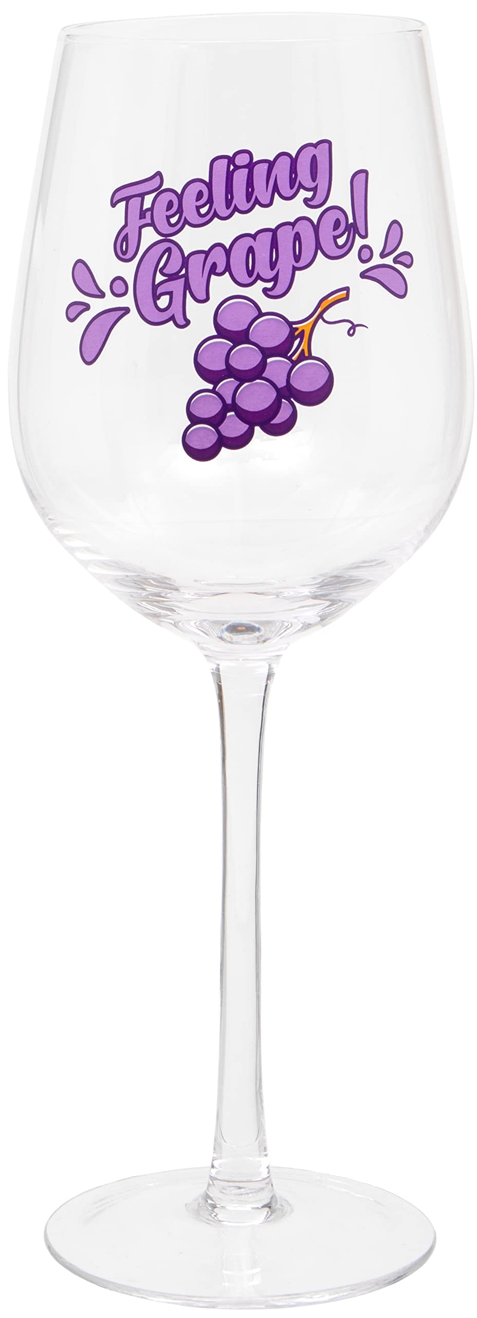 Maturi Feeling Grape Humorous Wine Glass, 420ml