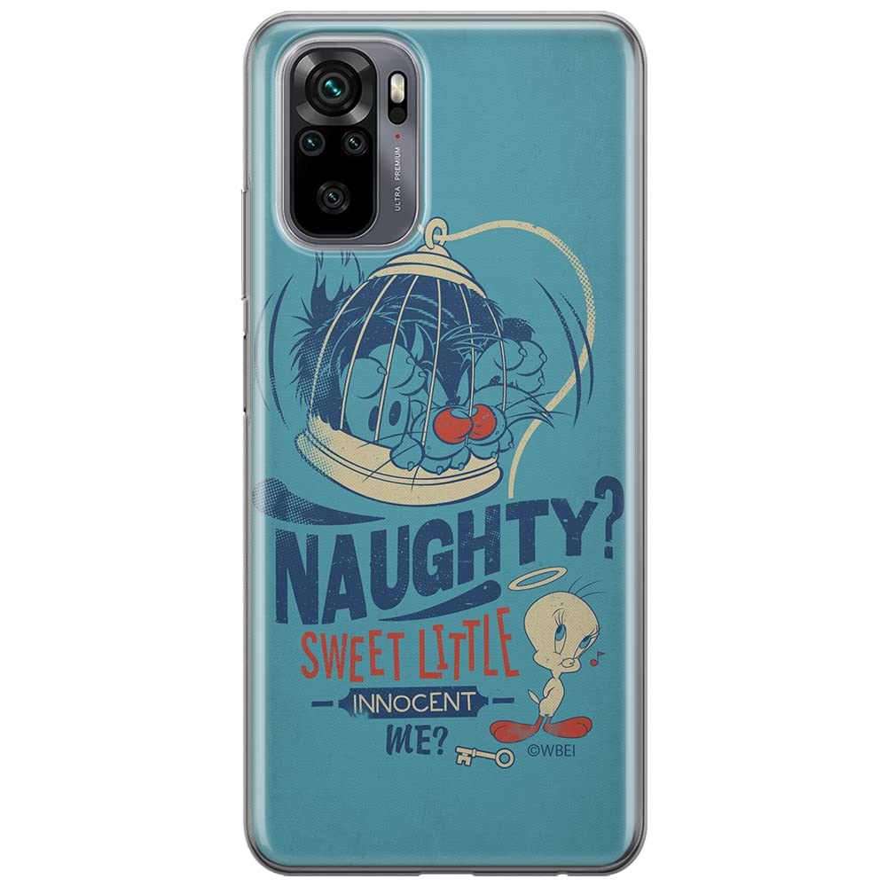 ERT GROUP mobile phone case for Xiaomi REDMI NOTE 10/ 10S original and officially Licensed Looney Tunes pattern Sylvester & Tweety 001 adapted to the shape of the mobile phone, case made of TPU