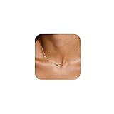 GIFT4U Sideway Birthstone Initial Necklace for