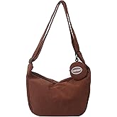 eYLun Women Corduroy Crossbody Bag Small Tote Bag Shoulder Handbag Adjustable Mini Crescent Bags