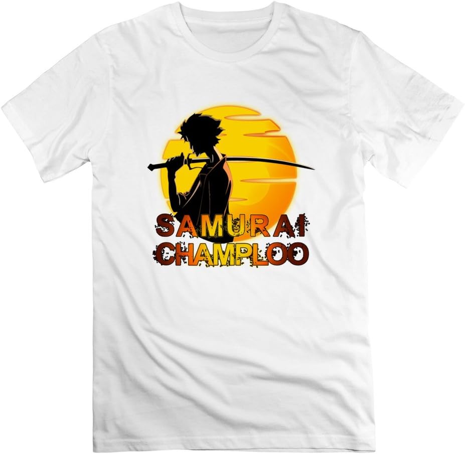 Dorothy Men's Anime Samurai Champloo Mugen Warrior Poster T-shirt White