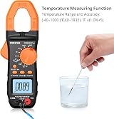 Proster Clamp Meter TRMS 6000 Counts 800A 600V Auto Range NCV Backlit view 4